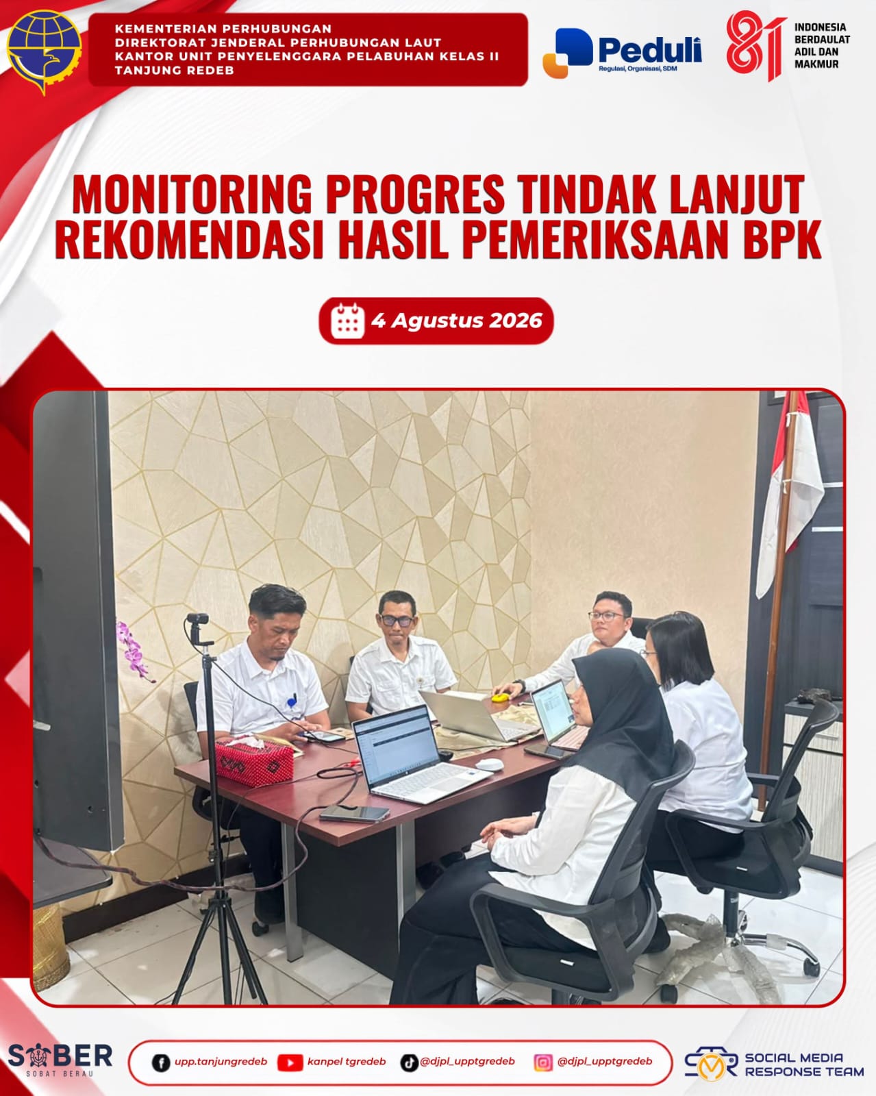 Rapat Monitoring Tindak Lanjut BPK RI